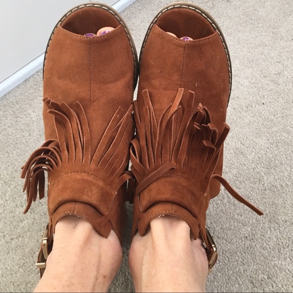 Tan suede tassel shoes size 37 - Picture 7 of 16